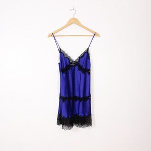 *Vintage Victorias Secret Blue & Black Lace Baby Doll